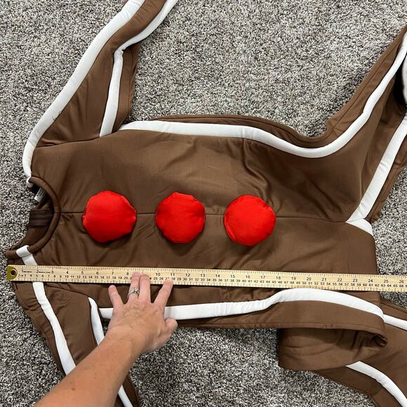 SOLD Kids Christmas Gingerbread Man Costume 2 piece Halloween Foam Head Youth S - Picture 14 of 16